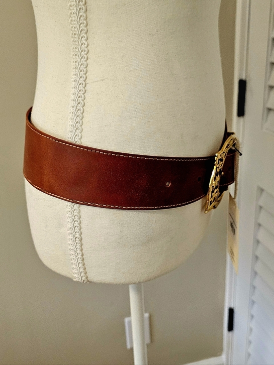 Chasing Unicorns Leather And Brass Flower Belt main image 12